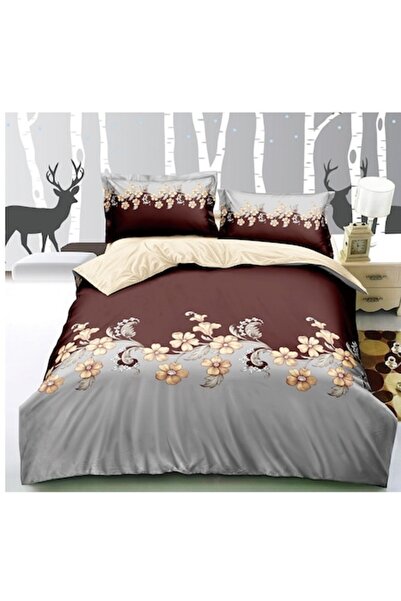 OEM Lenjerie de pat dublă cu elastic, 4 piese, 2 persoane 180x200 cm, Finet, ...