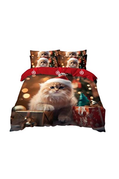 OEM Bedding set, Finet, festive Christmas, cute kitty, 6 pieces, for , 240x250cm
