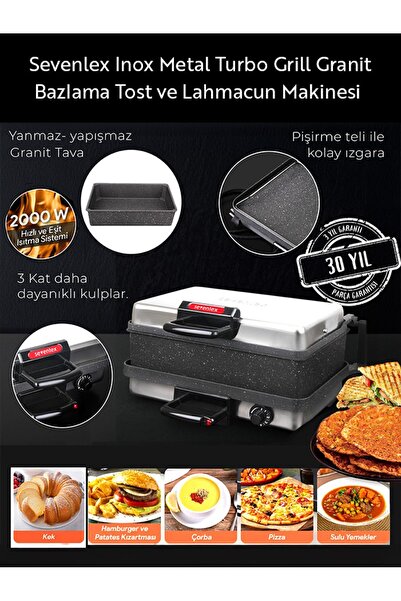 sevenlex Turbo Grill Çok Amaçlı Yemek Pişirme Makinesi