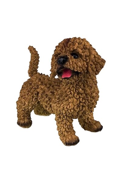 OEM Pușculiță din rășină în formă de câine, 22x23 cm, maro