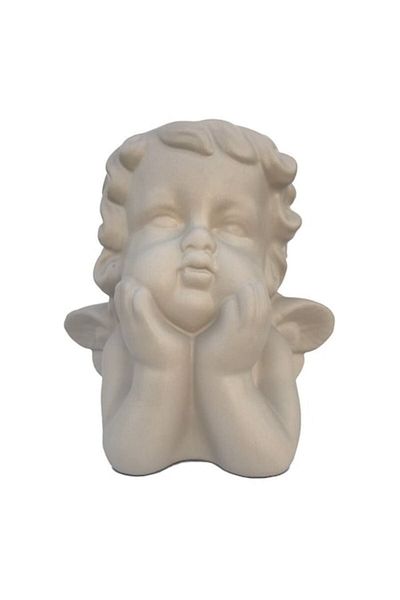 OEM Vază decorativă, ceramică, înger, 20x19cm, crem