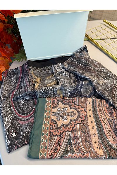 Oxygen Scarfs En 5-Piece Ethnic Patterned Cotton Silk Hijab Shawl – Advantageous Set