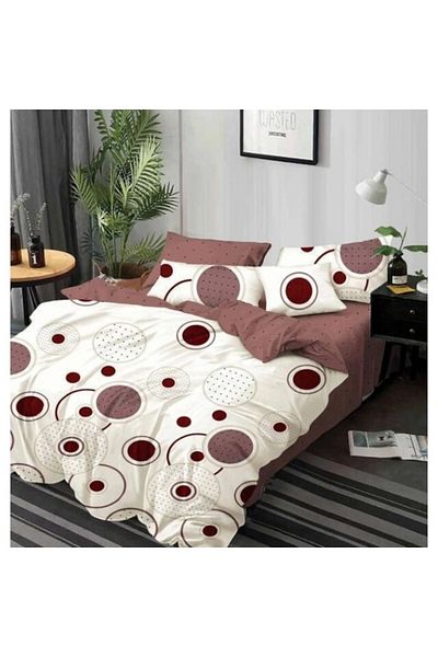 OEM Double Bedding Set, 6 Pieces, 2 Persons, 245x250 cm, Elegant Multicolor Print