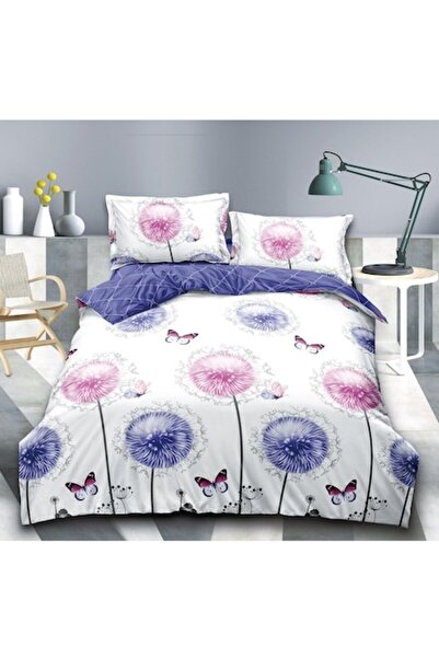 OEM Lenjerie de pat dublă cu elastic, 4 piese, 2 persoane 180x200 cm, finet, ...