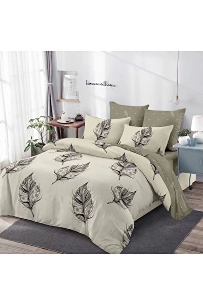 OEM Bed Linen, Finet, 6 pieces, 2 persons, Autumn Leaves Print, 230x250cm, Mu...