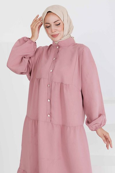 TOFİSA Rochie cu nasturi perle Rose - 27469