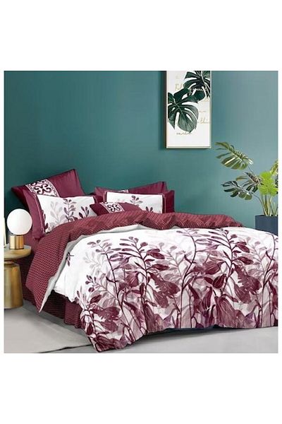 OEM Double Bedding Set, 2 People, 4 Pieces, 240x250 cm, Multicolor, Branch Pattern