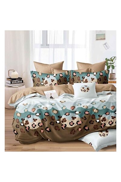 OEM Set de lenjerie de pat dublu, cearșaf reversibil, 6 piese, animal, 230x24...