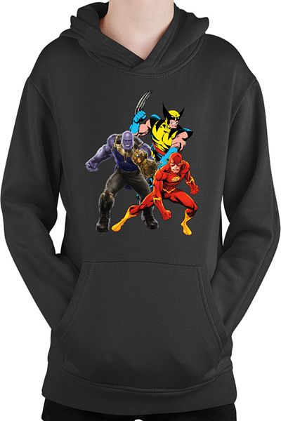 OEM Hanorac Copii Thanos Wolverine Flash Cartoons Experiment