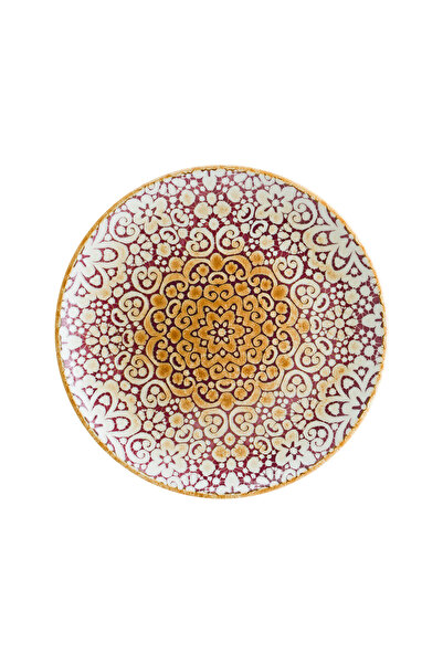 Bonna Alhambra Burgundy Gourmet 21cm 12 Adet Porselen Düz Tabak Bordo