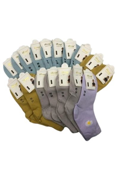 bony Set 20 short socks for kids Bony, Multicolor with print, flower. Size 30-35
