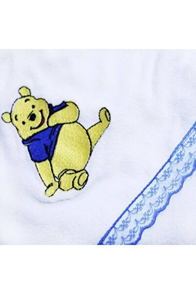 OEM Trusou Botez Baieti, 7 piese, Wennie the Pooh, Brodat, Alb-Albastru