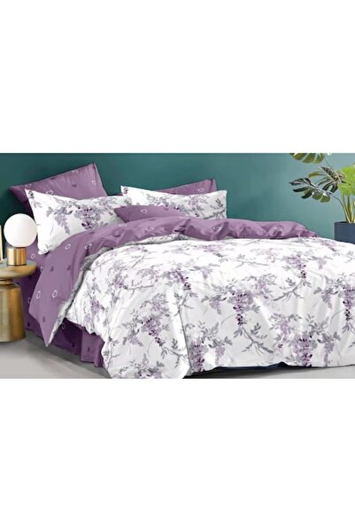 OEM Lenjerie de pat dublă, Finet, 6 piese, liliac floral 250x230cm