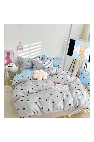 OEM Double bed sheet set, double sided, heart, 6 pieces, 2 persons, 180x200cm...