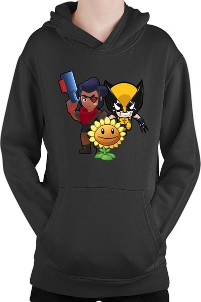 OEM Hanorac Copii Brawl Stars Shelly Fighter Zombies Green Wolverine