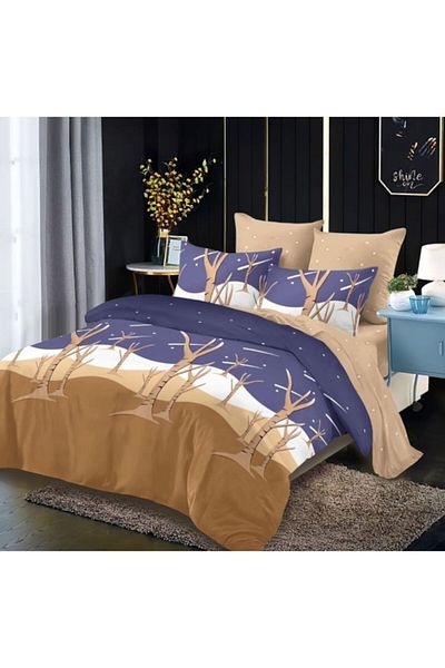OEM Bed Linen, Finet, 6 Pieces, 2 Persons, Tree Print, 230x250cm, Multicolor
