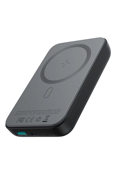 Joyroom Mini Power Bank 10000mAh magnetyczny z ładowarką QC PD USB USB-C czarny