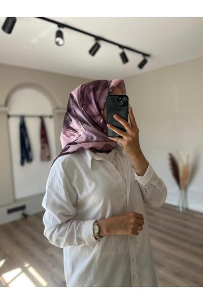 Merwiss وشاح لافندر ناعم بنمط اللوتس