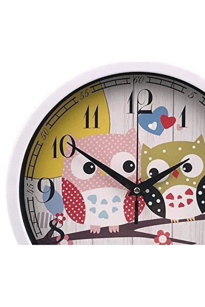 OEM Wall Clock, Plastic, Owls, 25X25cm, Multicolor, M3
