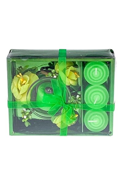 OEM Set de pahare de sticlă, flori decorative și patru tăblițe de ceară, 15x1...