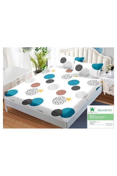 OEM Bed Sheet and Pillow Cover Set, Finet, 3 Pieces, Multicolor
