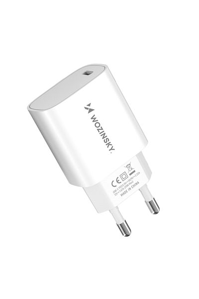 WOZINSKY Ładowarka sieciowa 20W USB-C 100-240V biała