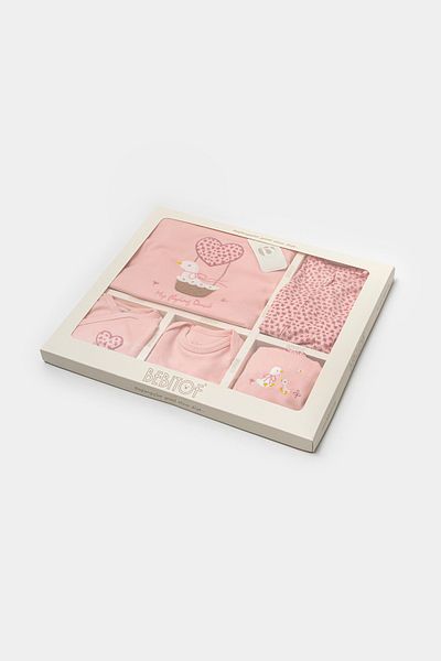 Bebitof My Baby Kumsal 100% Cotton 10 Pack Hospital Release New Cute Duck in Basket Patterned 10119