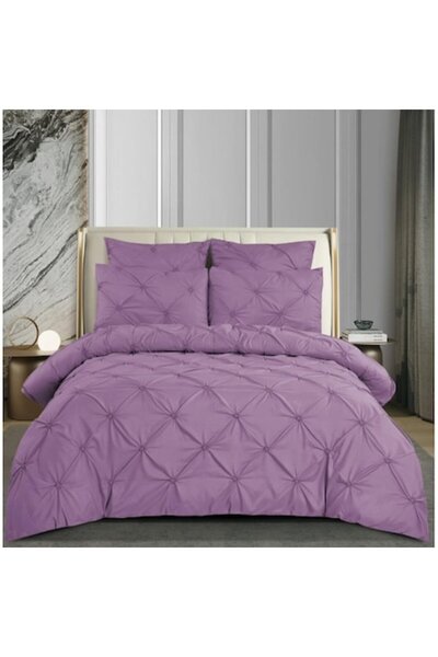 OEM Set pat dublu, model brodat, Finet, 6 piese, 2 persoane, Uni, 180x200cm, ...