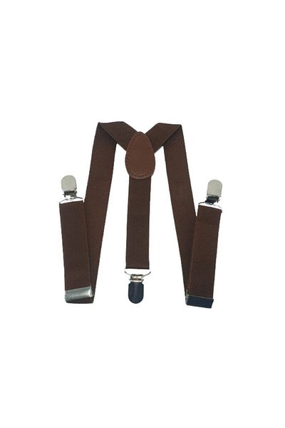 OEM Children's Suspenders, Ages 1-6, Brown Casual, 25mm