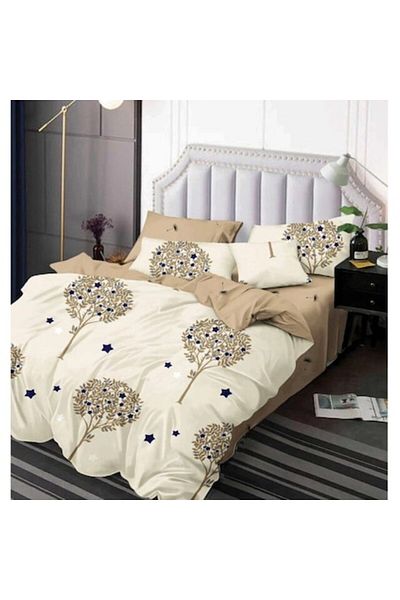 OEM Double Bed Linen, 6 Pieces, 2 Persons, 245x250 cm, Tree Pattern, Multicolor
