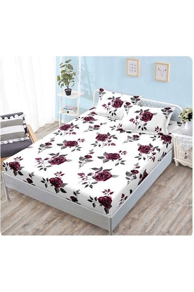 OEM Bed Cover, 2 Persons, 160x200 cm, Rose Print, Multicolor