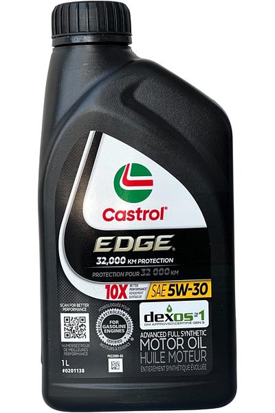 CASTROL Fully Synthetic Motor Oil 5W-30 DEXOS1 Gen3 by EDGE (1 Liter)