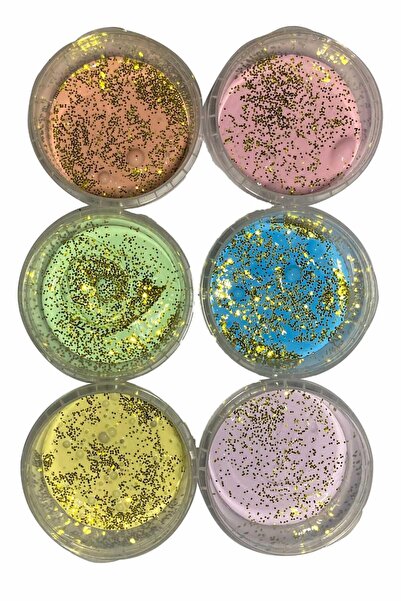 AVMmarketim Köpüklü Ve Simli Slime 4 lü Slime Simli Slaym Simli Oyun Hamuru