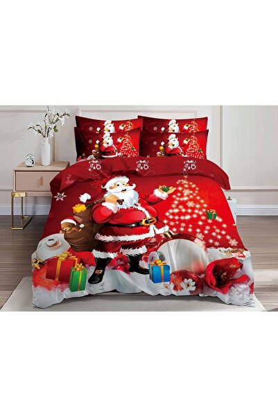 OEM Double Bedding Set, 3D Christmas Model, 6 Pieces, Cotton Finet