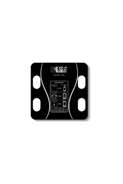 Healthy Smart Digital Body Scale with Bluetooth, LCD Display, Max Weight 180 KG, BMI, Black with App