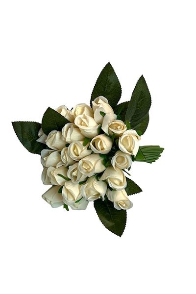 OEM Buchet de trandafiri, textil 24x20 cm, crem