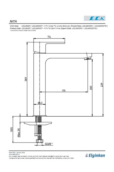 Eca Nita High Type Sink Faucet