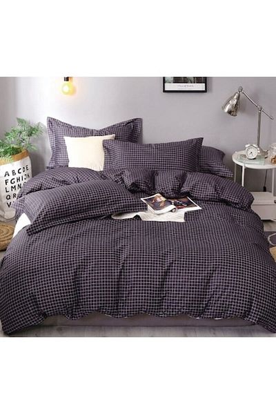 OEM Bed Linen, Reversible, Elastic Sheet, Finet Caro, Single, 4 Pieces, 140x200cm