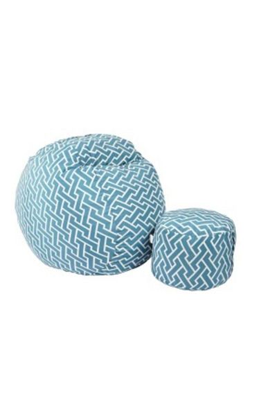 Pufrelax Matusalem Armchair Set with Ottoman (footrest), Textile Material - Zippity Turquoise