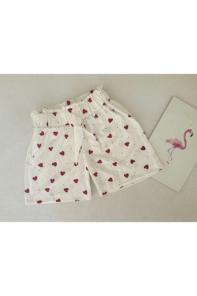 SANTRALBEBE Girl's Milan Fabric Printed Shorts