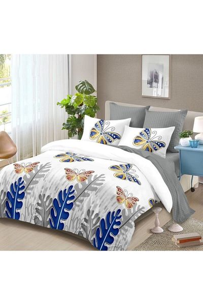 OEM Double Bed Linen, Spring, 6 Pieces, 2 Persons, 235x250cm, Finet, Multicolor