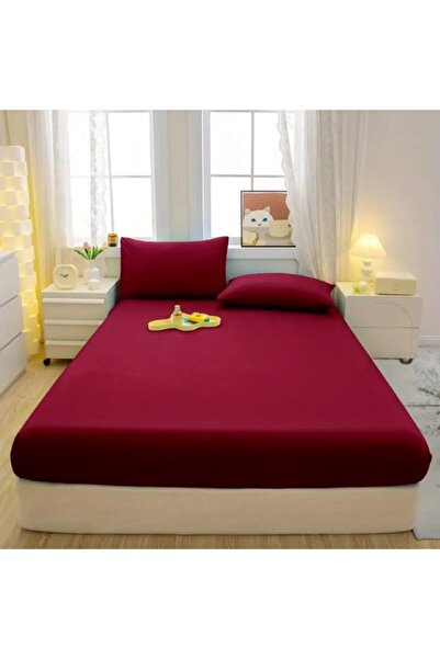 OEM Bed Cover, Uni, 3 Pieces, 2 Persons, Microfiber, 200x220cm, Bordeaux