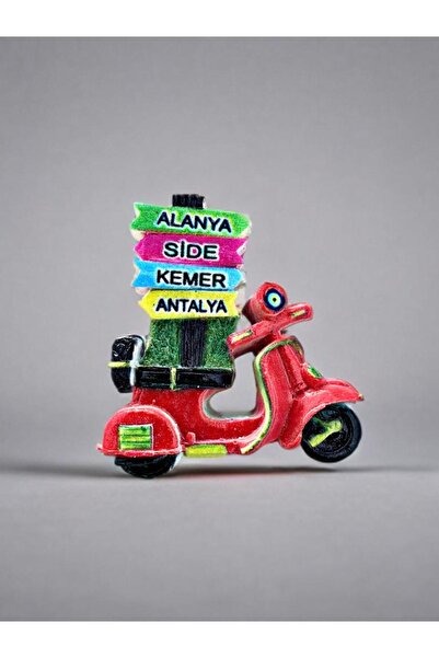 Mundy ALANYA / SİDE / KEMER / ANTALYA Temalı Kabartma Polyester Magnet. 6,5cm...