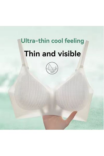 pae Breathable Ultra-Thin Lightweight Seamless Cooling Flawless Form Ice Silk Antibacterial Bra