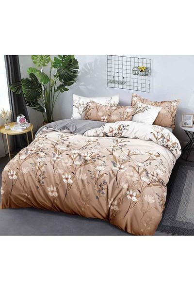 OEM Double Bed Linen Set, 6 Pieces, 2 Persons, 180x200cm, Finet, Field Flower Print, Multicolor