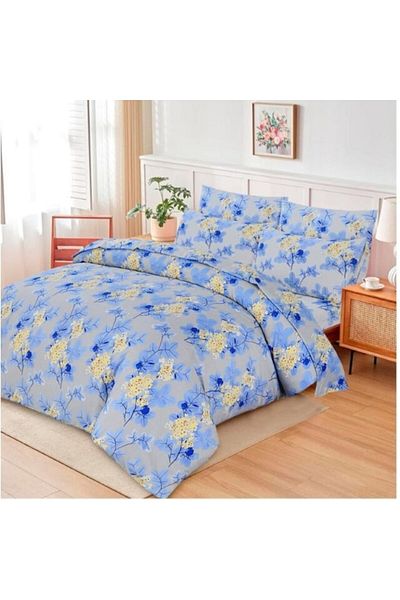 OEM Double Bedding Set, 6 Pieces, Floral Print, Multicolor