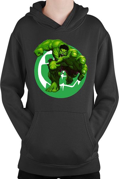 OEM Hulk Logo Icon Fist Power Comics Kids Hoodie