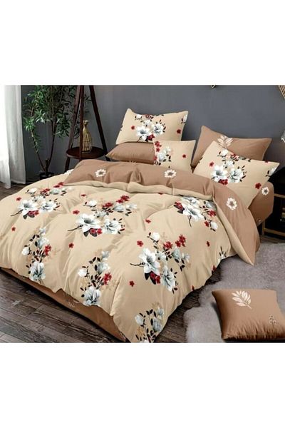 OEM Double Bedding Set, 6 Pieces, 2 Persons, 180x200 cm, Multicolor Print M6