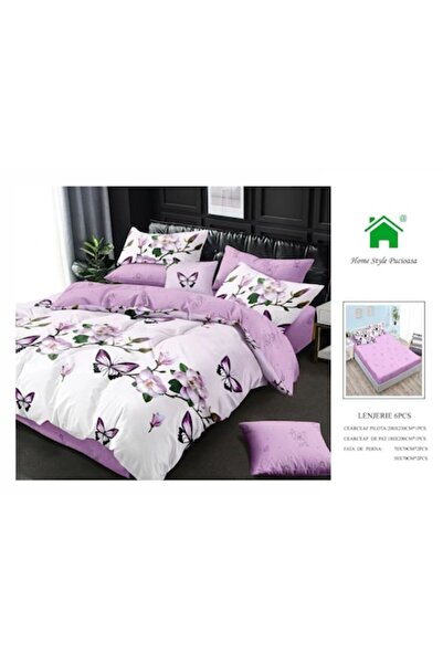 OEM Set de lenjerie de pat dublă 6 piese, 2 persoane, 180x200 cm, multicolor,...