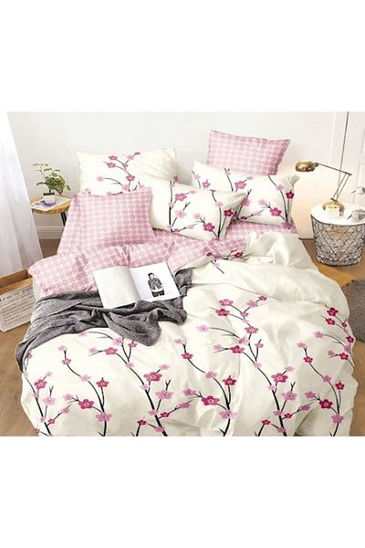 OEM Double Bed Linen, Satin Cotton, 4 Pieces, 240x250cm, Multicolor